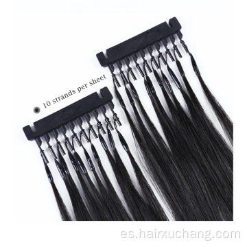 Extensiones 6D de cabello preinscuradas de doble dibujo de la cutícula natural brasileña alineada Remy Virgin 100% Cabello humano